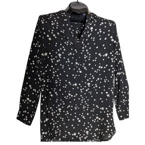 GIANNI BINI Black Star Career Button Up Tunic Medium